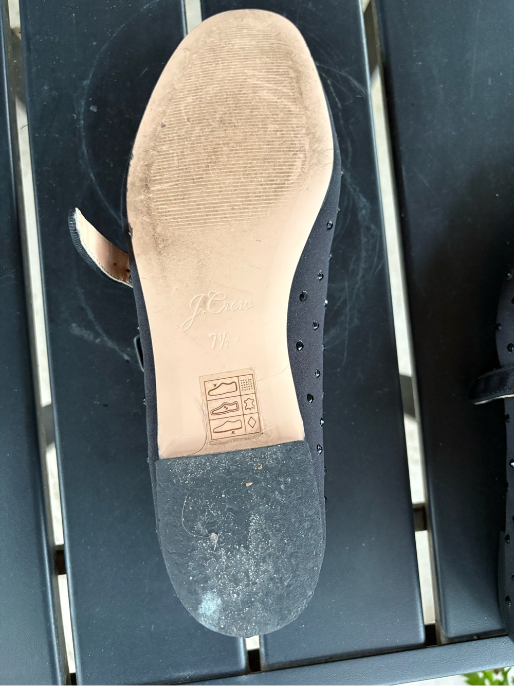 J. Crew Black Beaded Mary Jane Flats - Picture 3 of 3